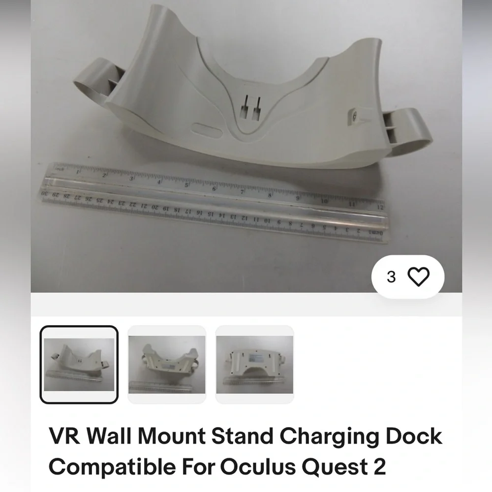 VR wall mount stand charging dock for oculus quest 2
